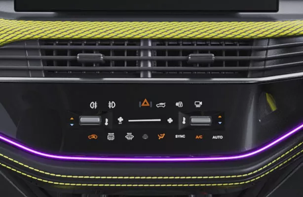 Tata Harrier New-gen Central Control panel